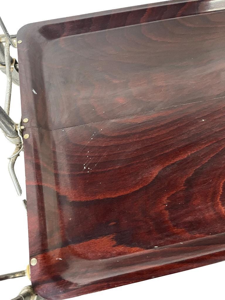 Vintage folding side table / bar cart / side table