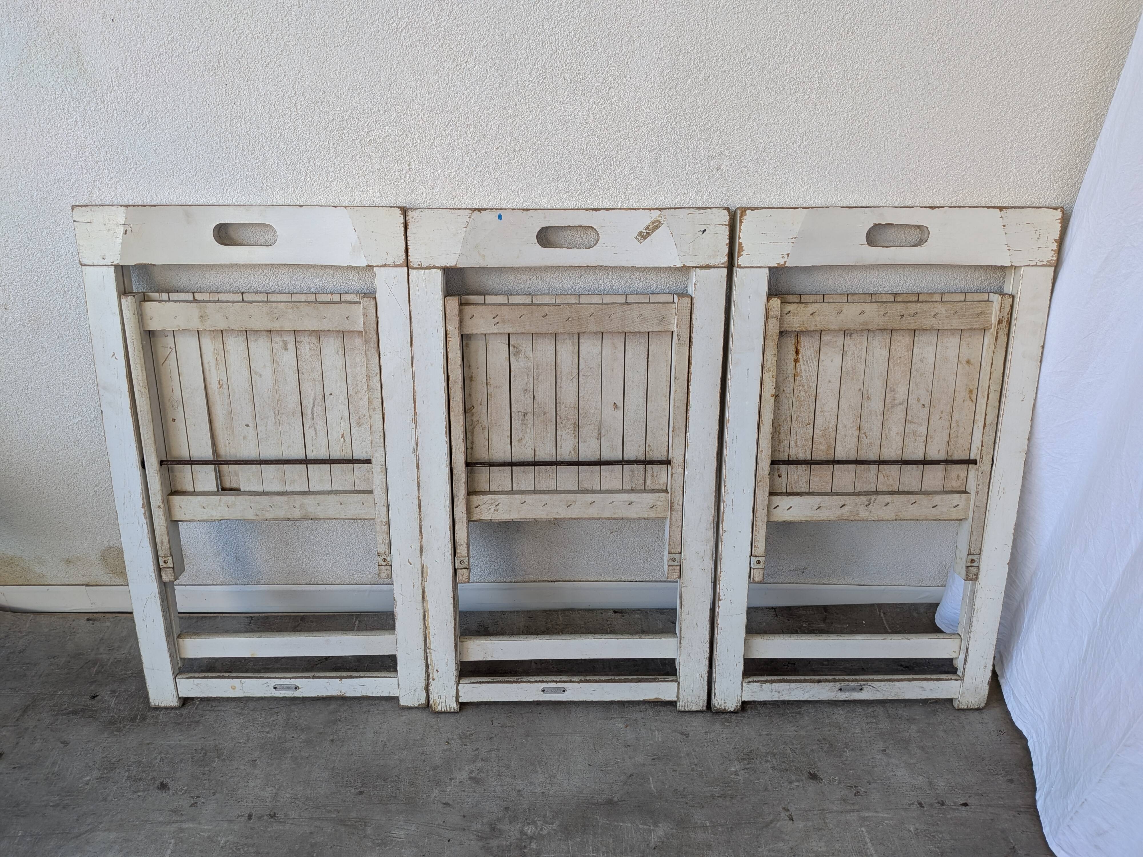 Set of 3 Vintage TRIESTE Foldable Chair by Aldo Jacober, 1970s Mid-Century