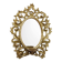 Miroir bougeoir en laiton