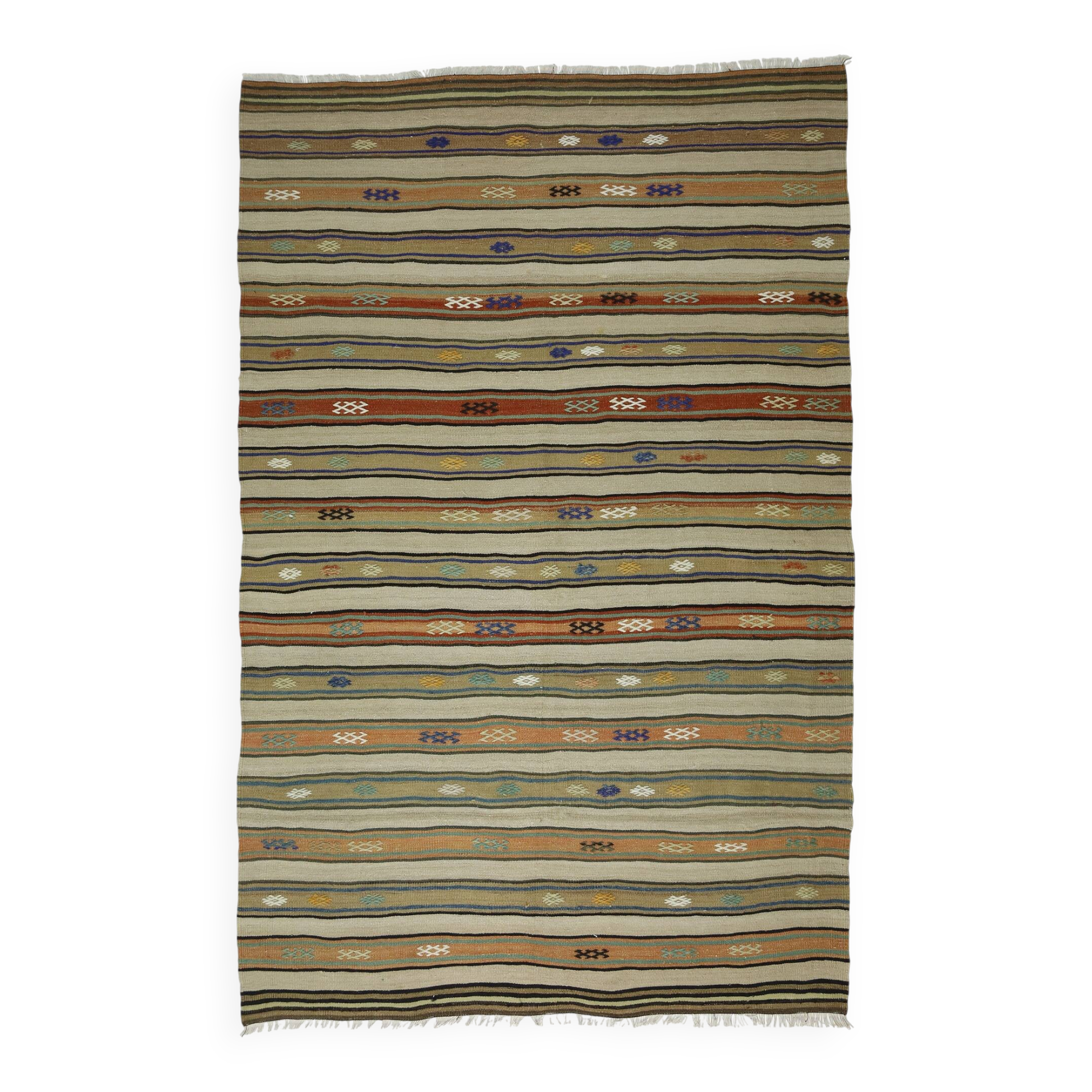 Modern Unique Rug, Turkish Oriental Handmade Boho Kilim Rug,for Kitchen,Bedroom	163x 251 cm