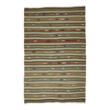 Modern Unique Rug, Turkish Oriental Handmade Boho Kilim Rug,for Kitchen,Bedroom	163x 251 cm