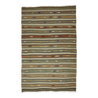 Tapis moderne unique, tapis turc oriental fait main Boho Kilim, pour cuisine, chambre à coucher 163 x 251 cm