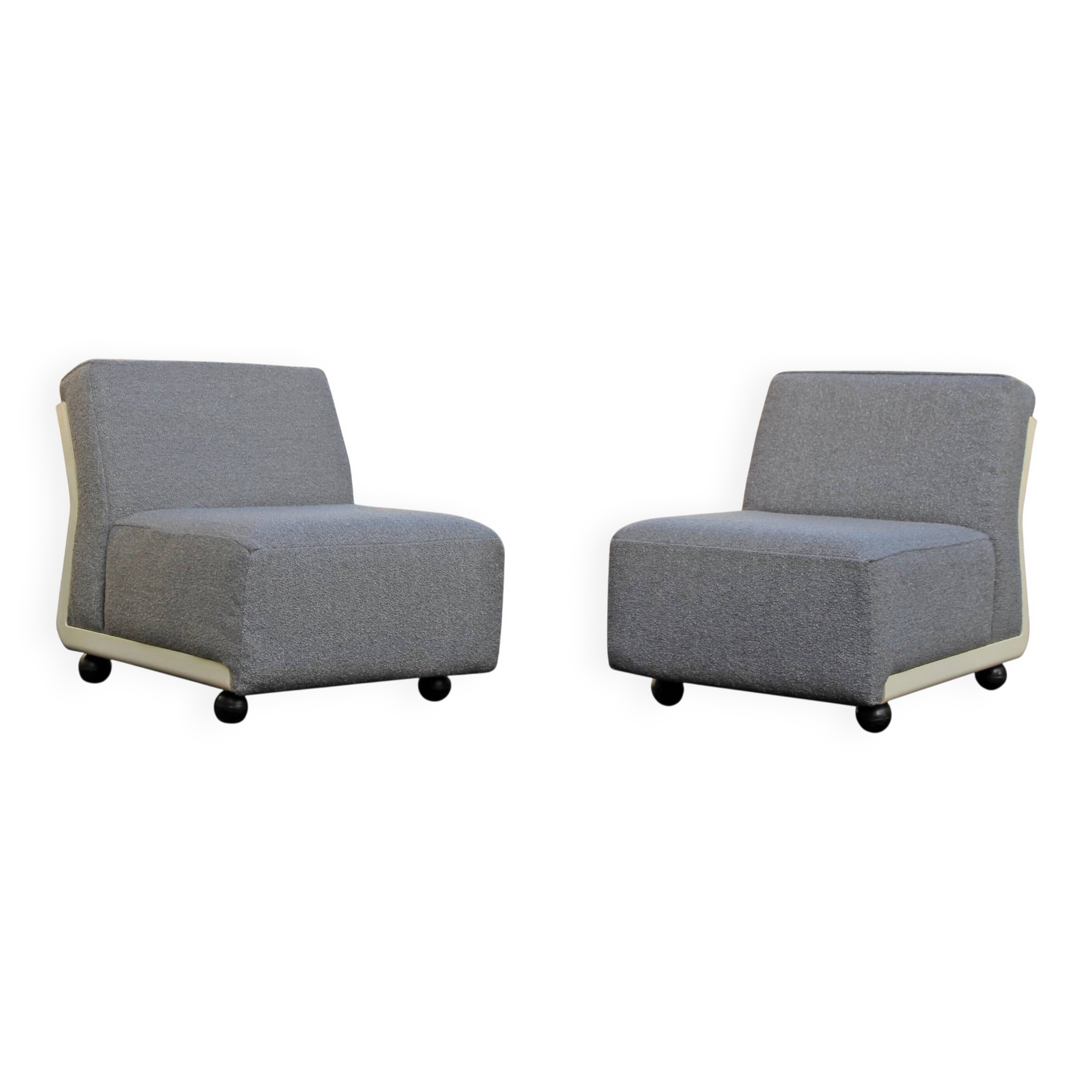 Pair of Amanta armchairs, Mario Bellini, B&B Italia, 1973 - New fabric