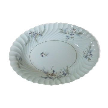 Oval dish basket porcelain from Limoges Haviland Orsay model.