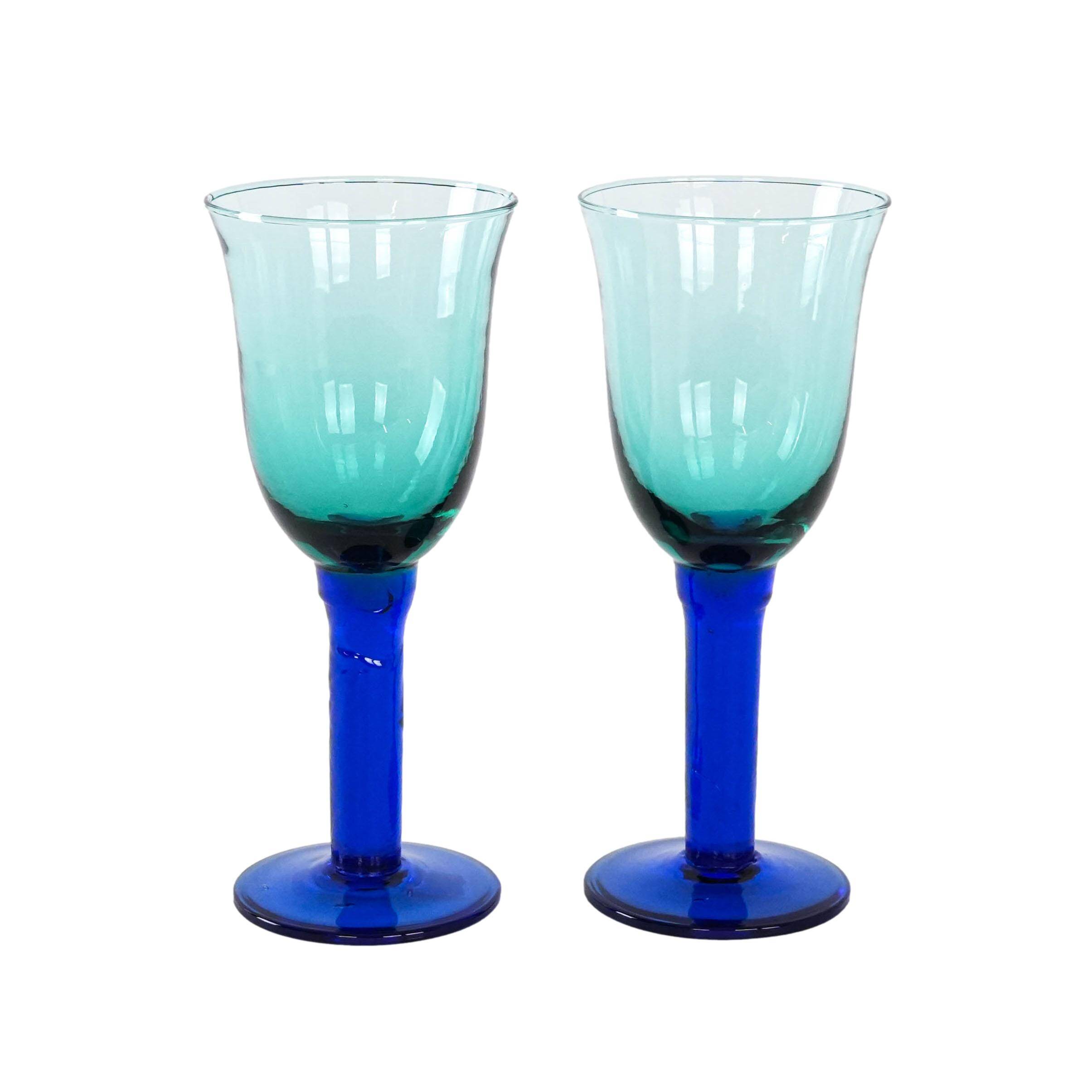 Pair of colourful glasses, Danish design, 1970s, manufactured in Denmark