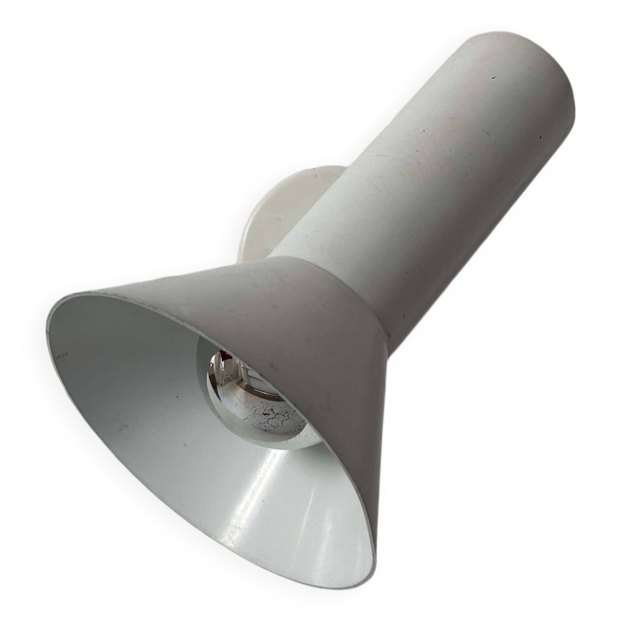 Vintage Raak adjustable wall lamp, chrome and white metal, Netherlands 1970