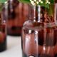 Set 5 vases in blown glass art glass ALLEX, Drôme