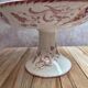 Antique compote dish Terre de fer Longwy Rambouillet model – burgundy decoration