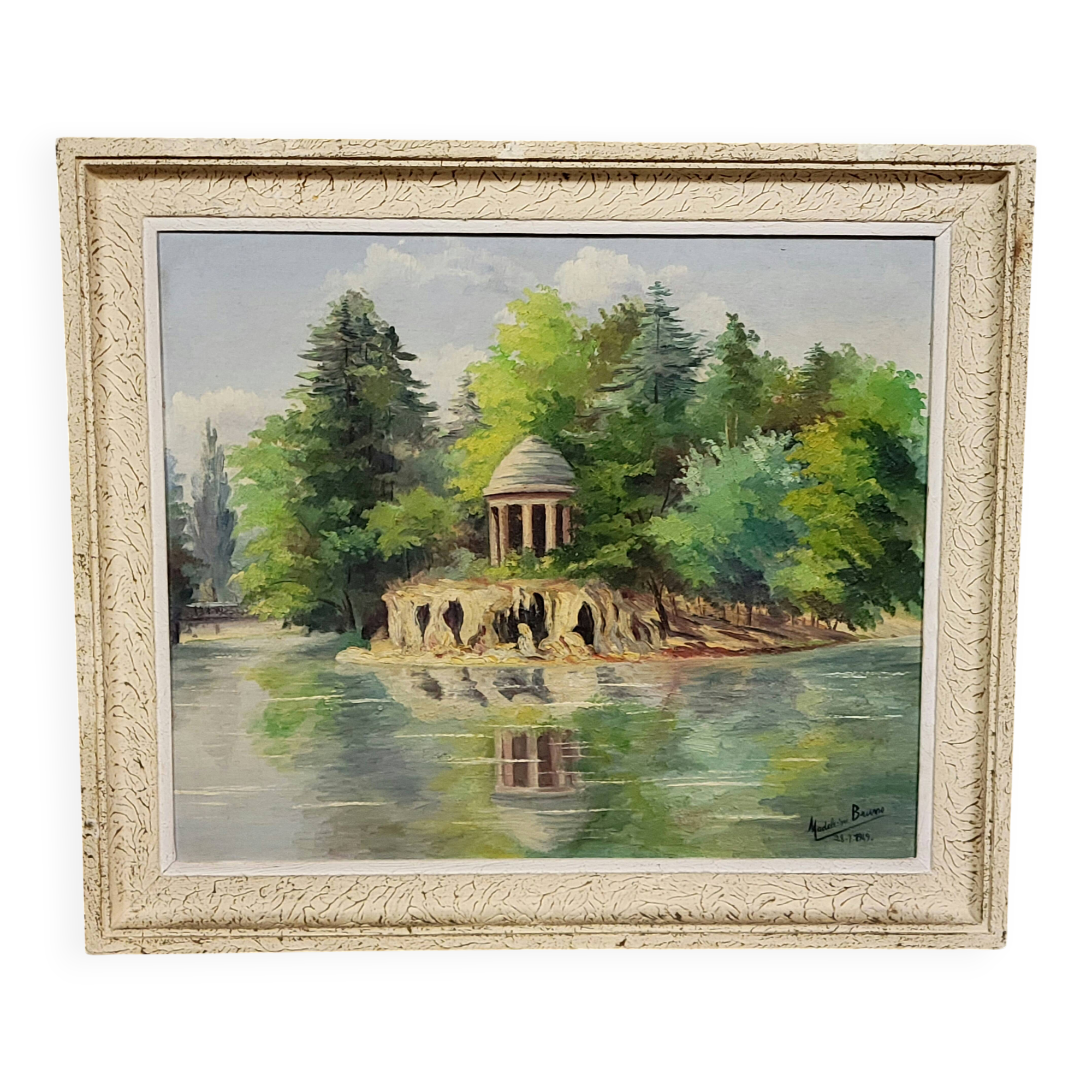 Madeleine Bruno: an old painting depicting a bucolic landscape.