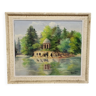 Madeleine Bruno: an old painting depicting a bucolic landscape.