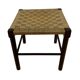 Vintage Wooden Stool With Rope Seat 60s Minimalist
