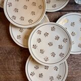 Lot de 11 assiettes à dessert anciennes en porcelaine de Limoges