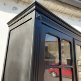 Parisian antique black patinated showcase