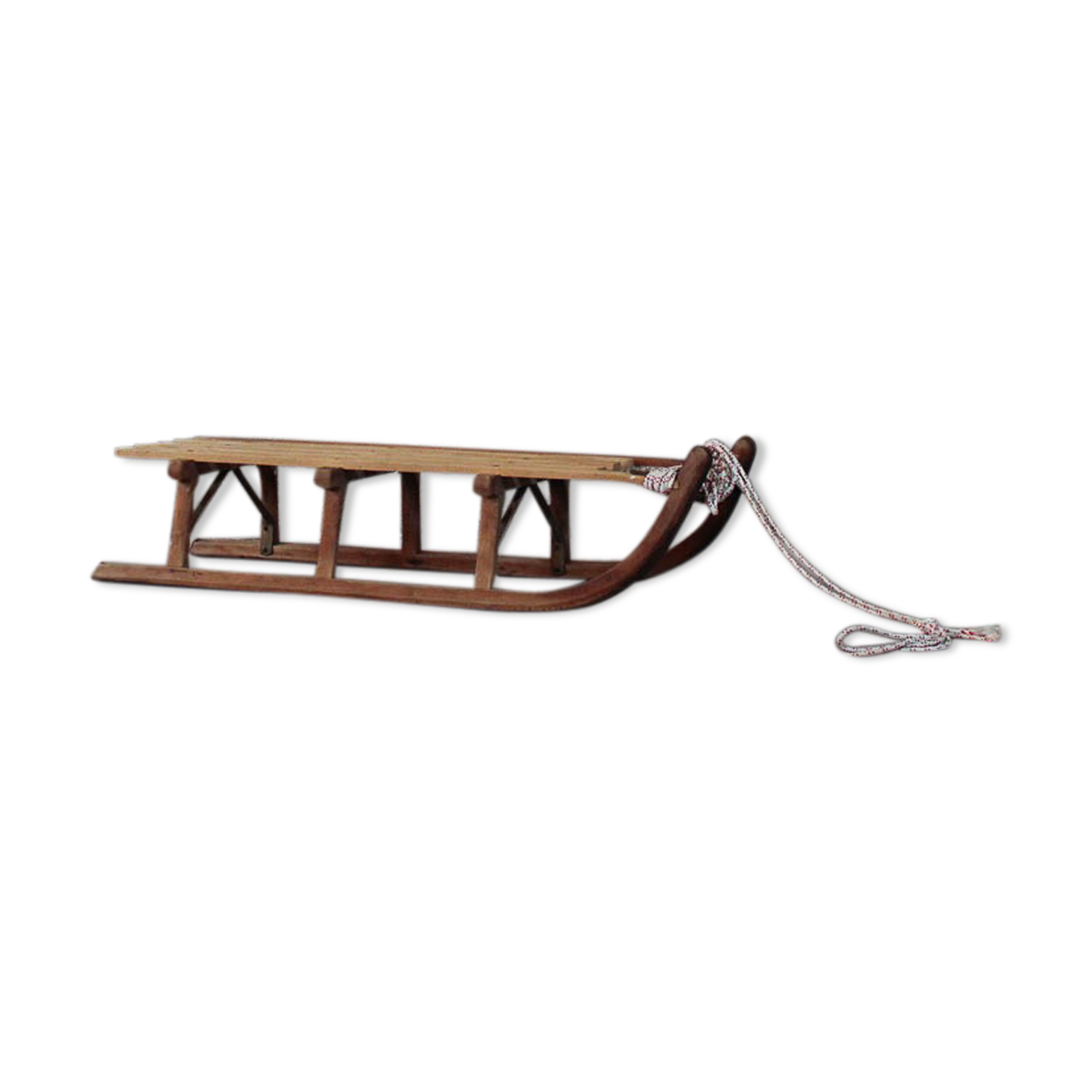 Old wooden sledge 2 people, 50s