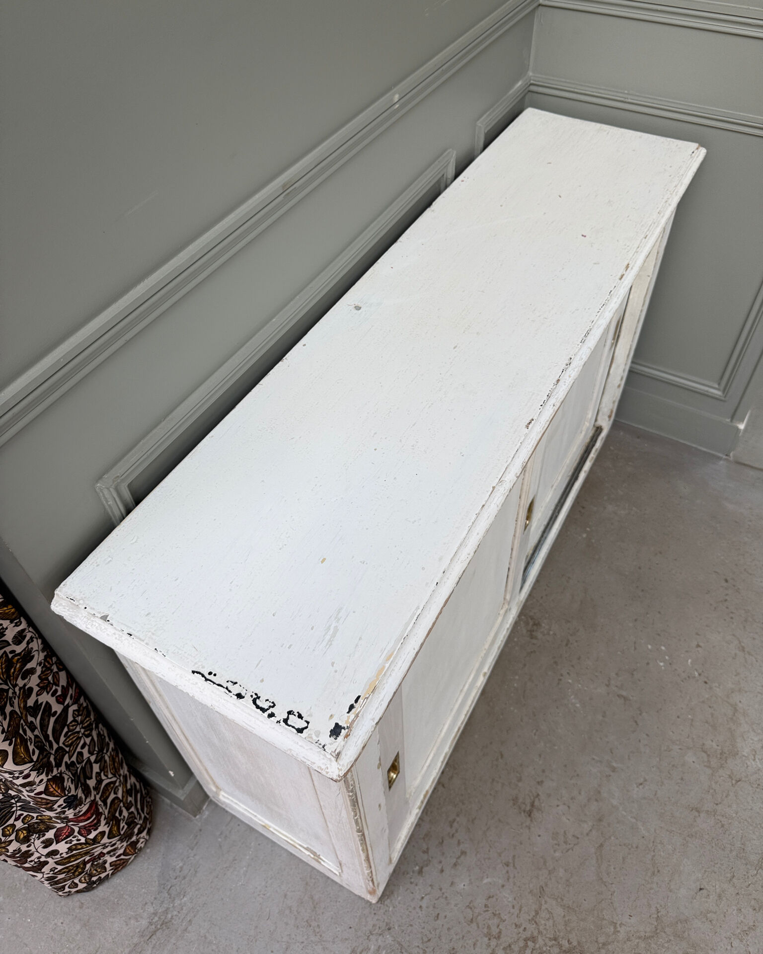 Vintage sideboard with sliding doors (renovated)