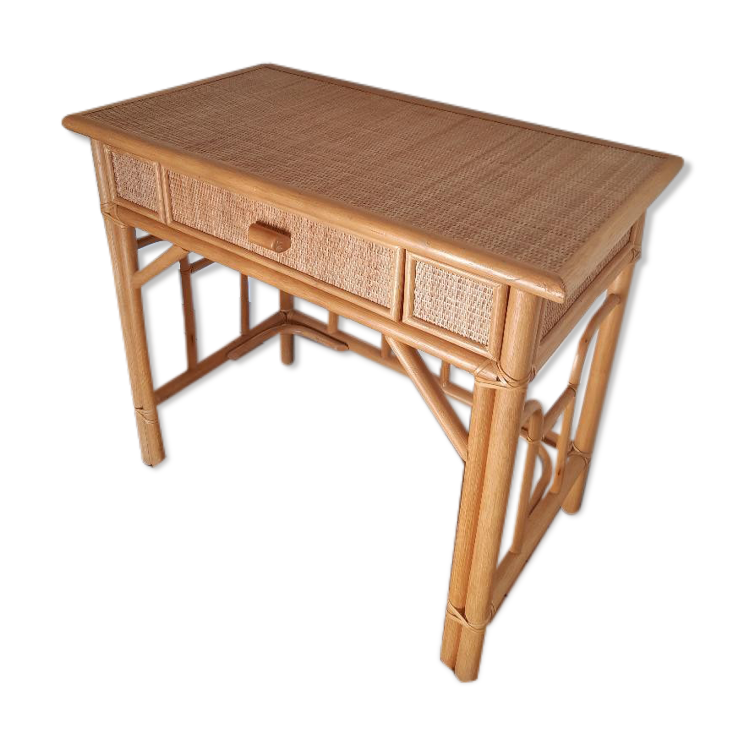 Vintage rattan desk