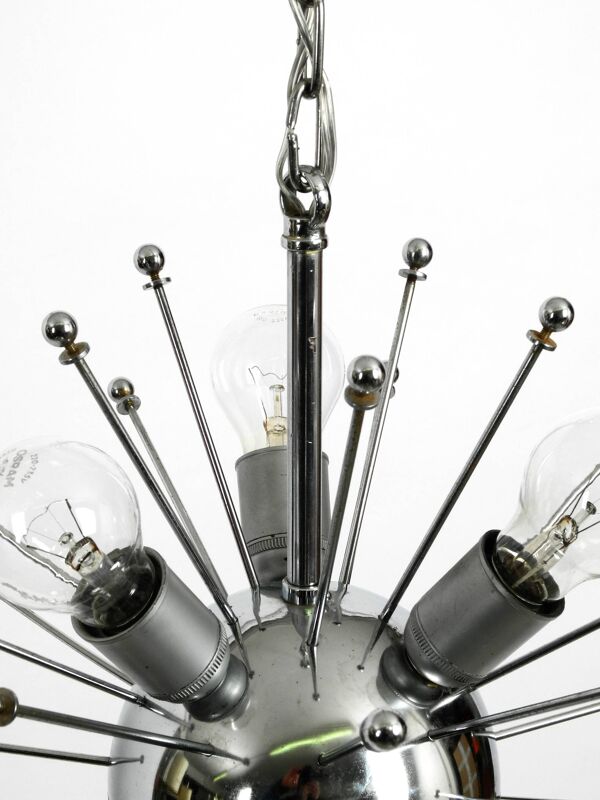Suspension italienne unique XXL des années 1960 avec des fleurs en verre de Murano par VeArt