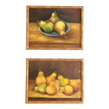 Pair of pear canvases