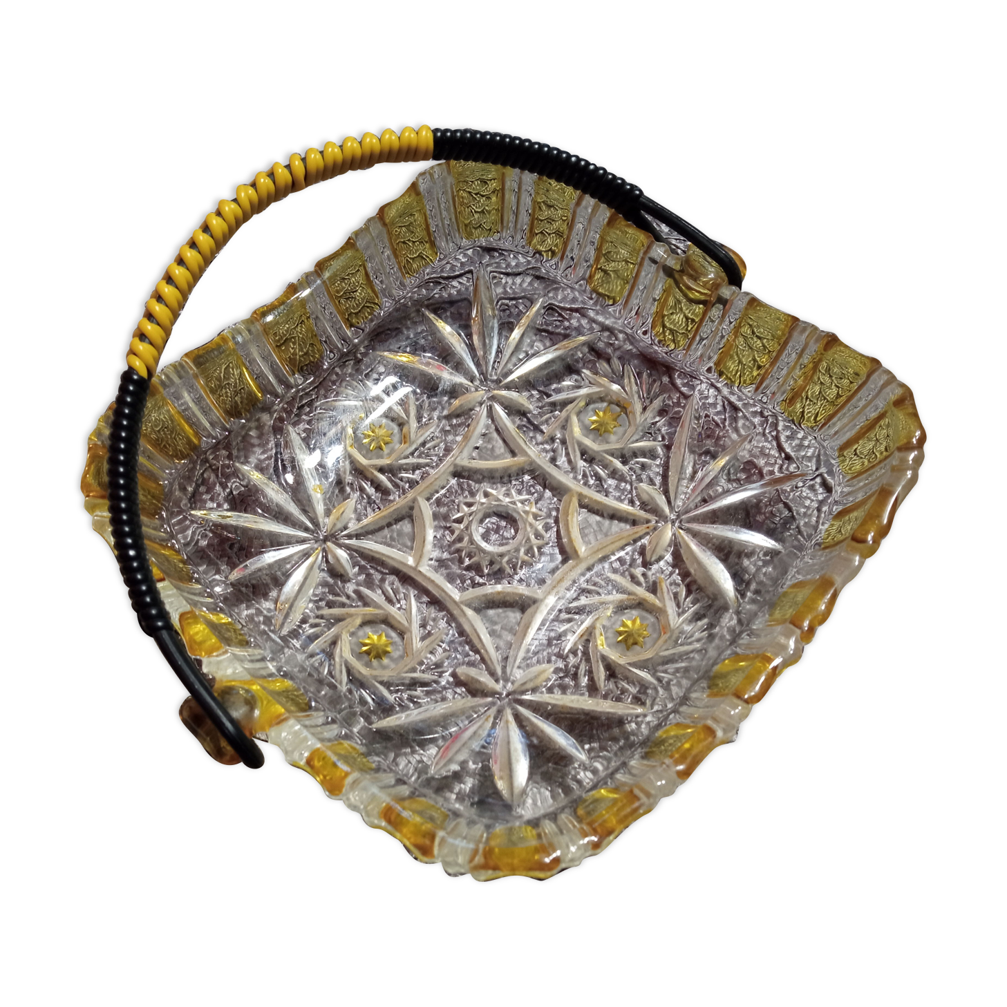 Vide poche panier verre vintage