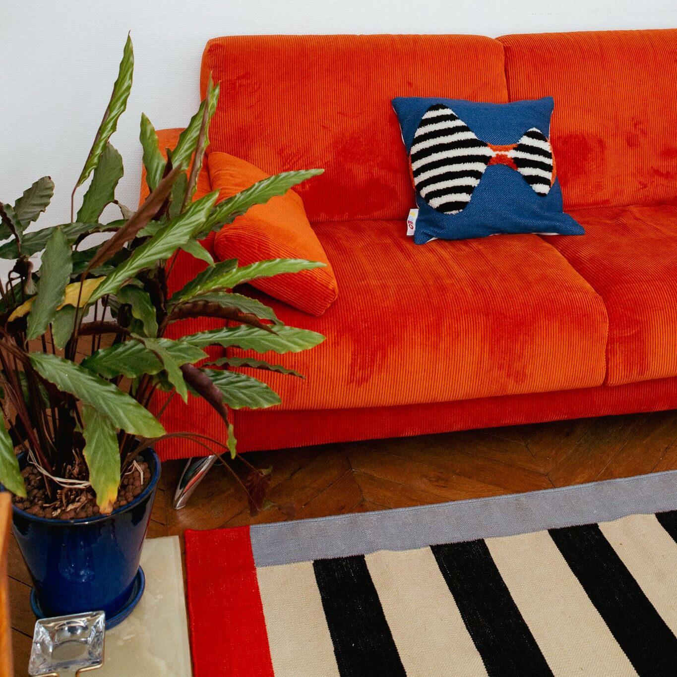 Handmade wool cushion cover time laps 45 x 45 cm