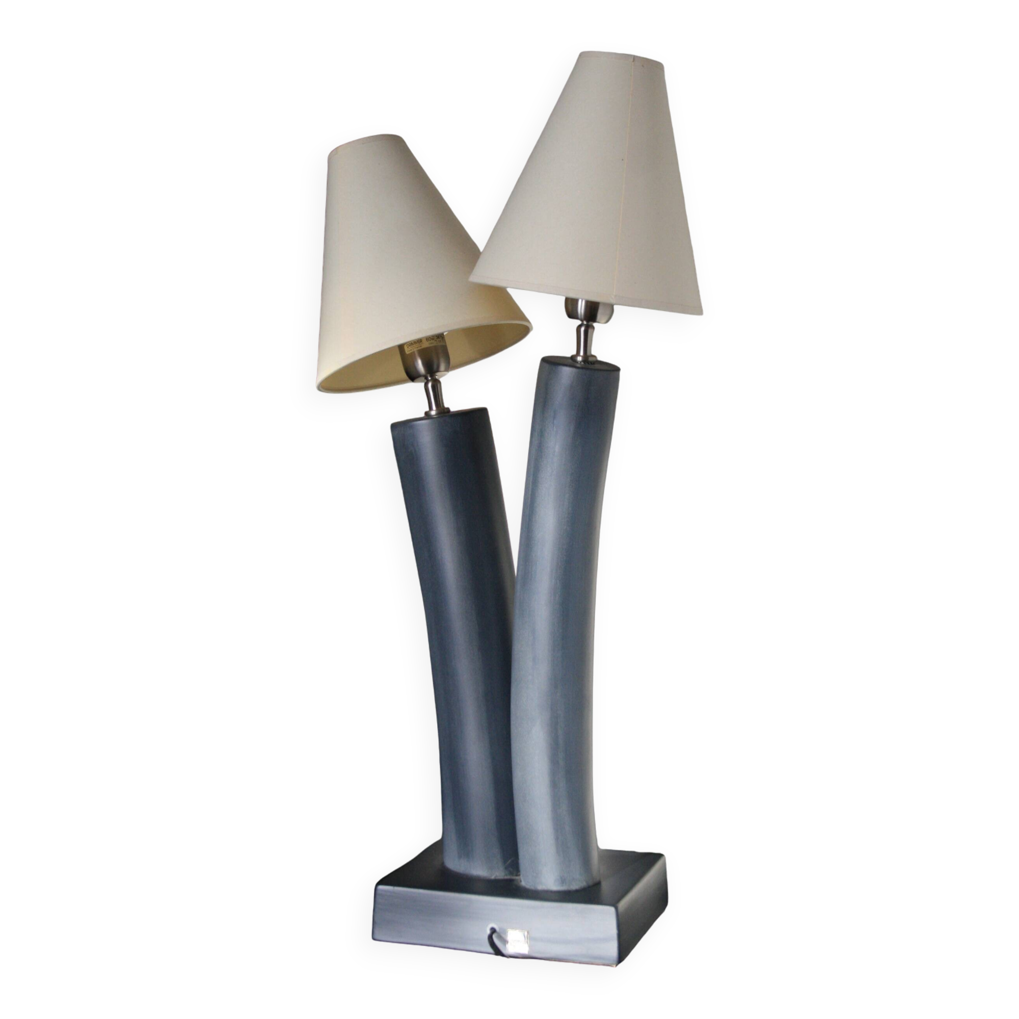 Large 2-light ceramic Drimmer lamp