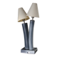 Large 2-light ceramic Drimmer lamp