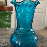 Blue crystal vase Georges Sand nineteenth century