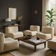 Lot de 4 fauteuils Arflex 9000 vintage en tissu, design Tito Agnoli, années 1970