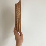 Empty bamboo pocket, glass and true butterfly wings
