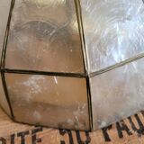 Mother-of-pearl and brass ceiling light