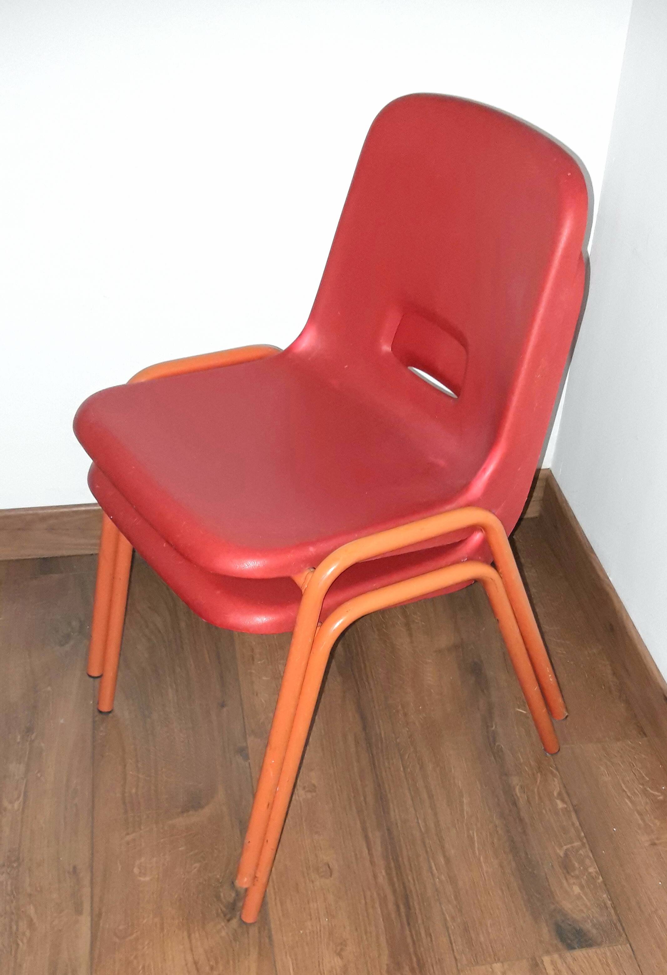 Pair of vintage red chairs