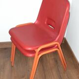 Pair of vintage red chairs
