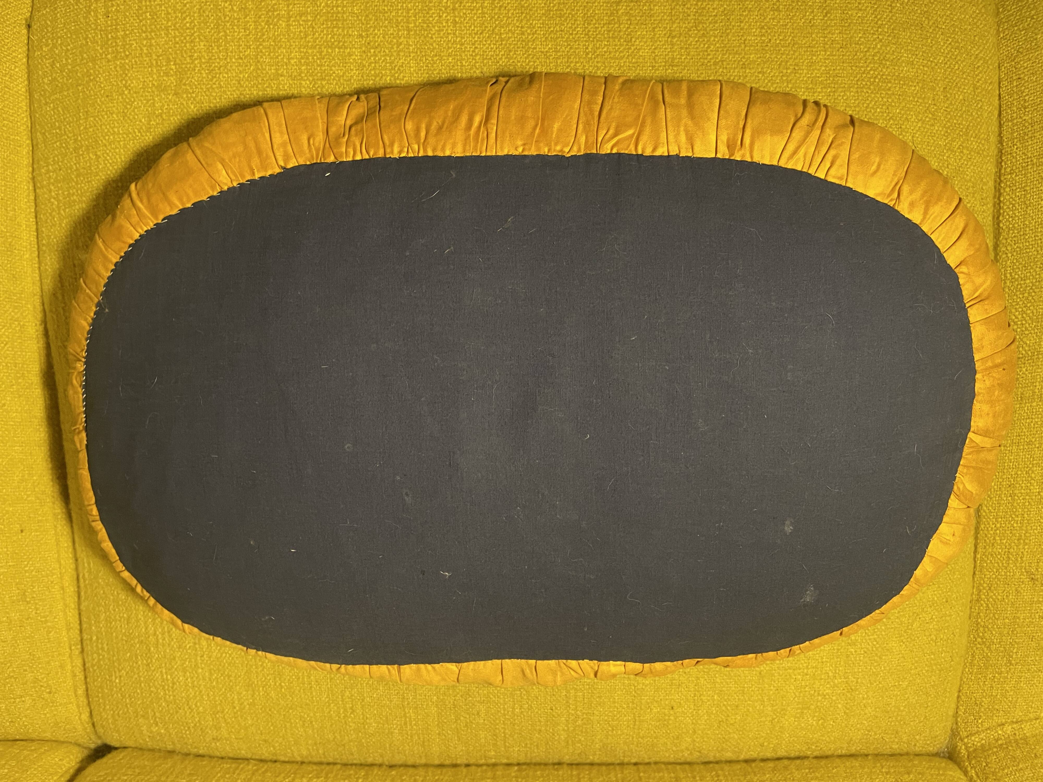 Hand-embroidered 1920s cushion