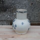 Broc de toilette ancien en faïence Terre de Fer – Salins – décor Marguerite