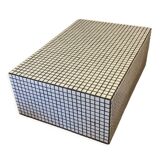 White and black mosaic tile coffee table