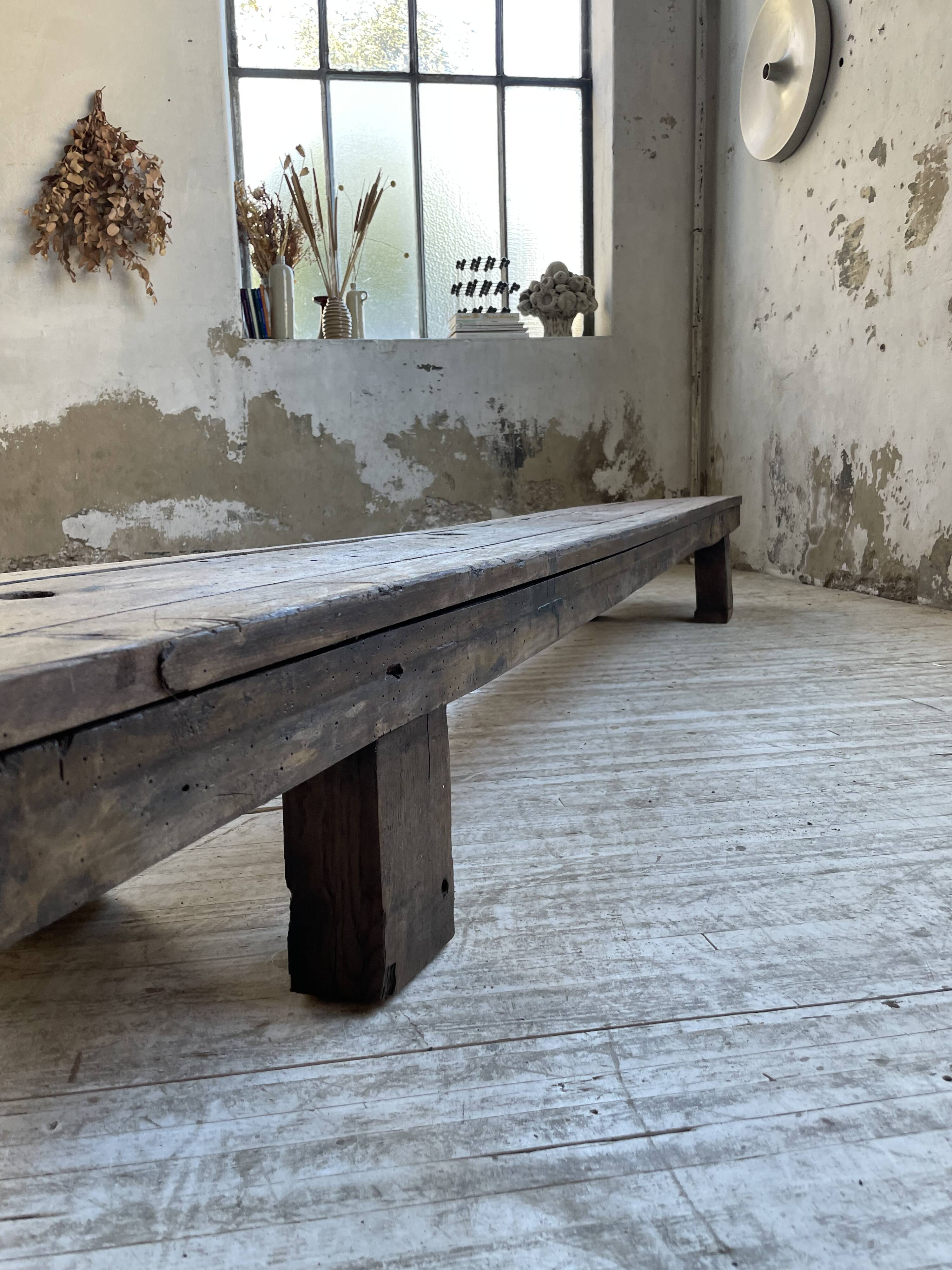 Workbench bench coffee table solid oak XXL