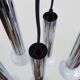 Vintage chrome metal waterfall pendant light with 7 lights Doria Leuchten. 70s