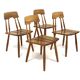 Set de 4 chaises scandinave "Model 121", Bröderna Wigsells, Suède, 1960