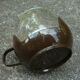 6 Melika coffee cups, brown glass and plastic, vintage 1970s