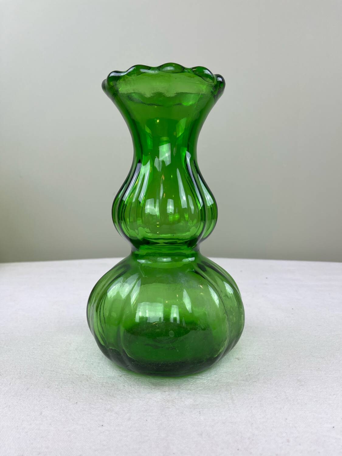 Vintage bottle green vase
