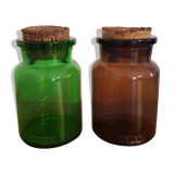 Set of two apothecary bottles