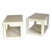 A pair of coffee tables/nightstands with drawers. France 1970s.