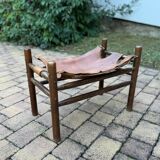 Leather safari stool, 1960s