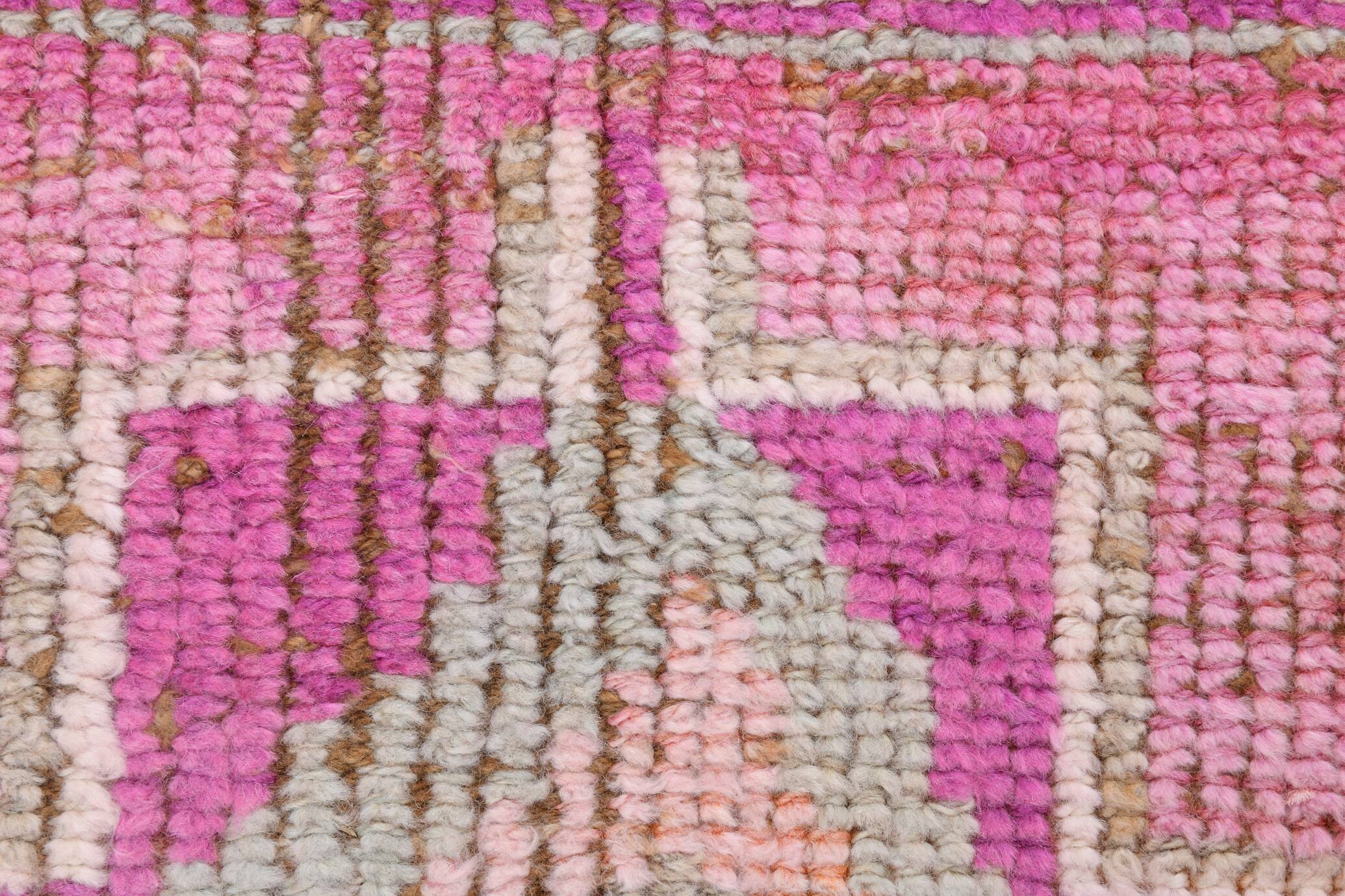 Pink Brown Turkish Runner Rug 86x300Cm SKU 18158