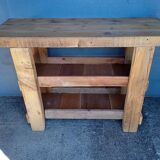 Old solid wood workbench furniture