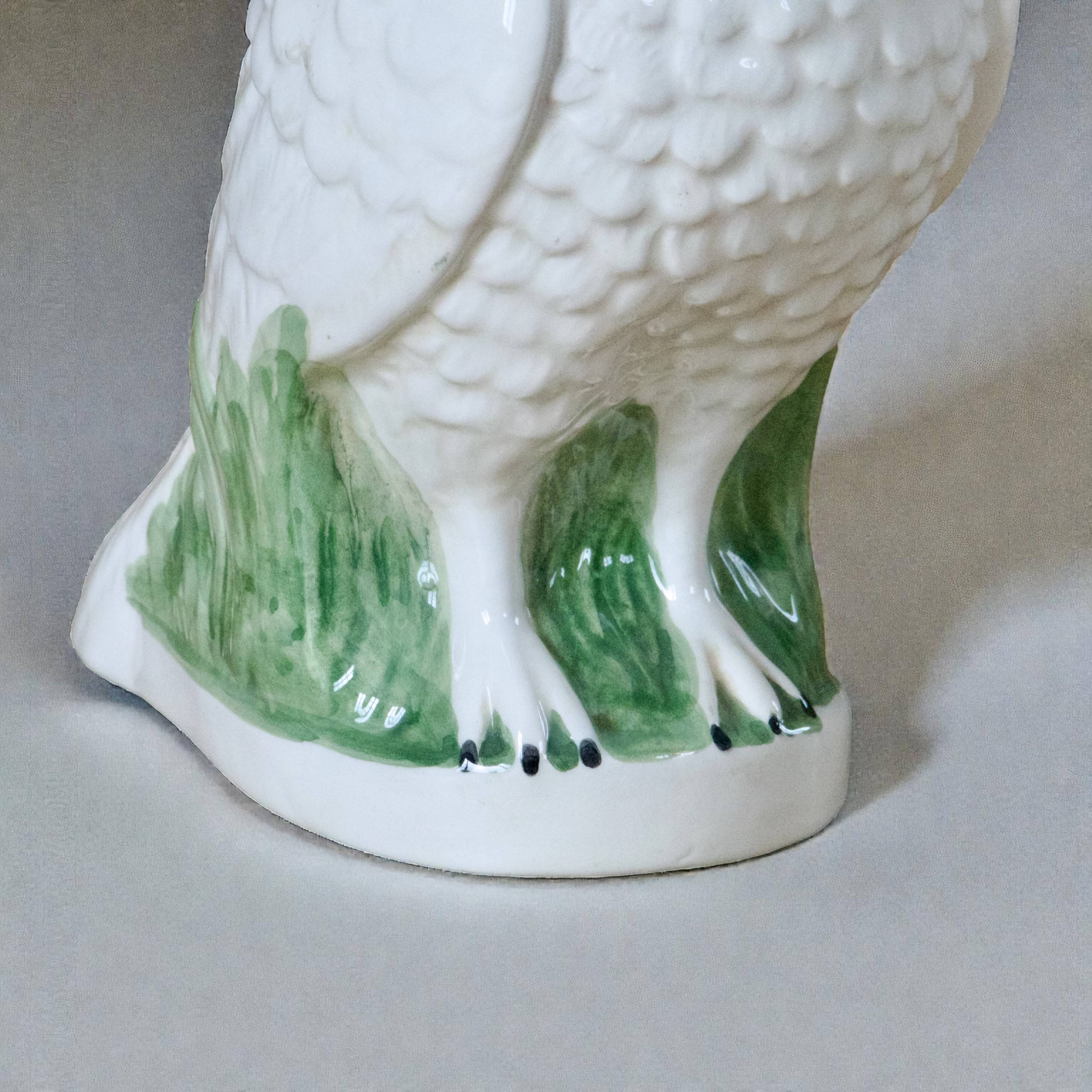 Large antique owl/owl earthenware carafe