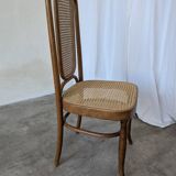 Vintage High Back Bentwood Cane Dining Chair / Thonet Style / Torn Seat