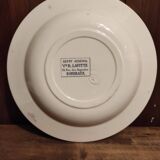 French vintage soup plate, R. Lafitte, Terre de Fer, Salins