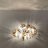 Grande applique murale Hollywood Regency en feuille de palmier par Hans Kögl