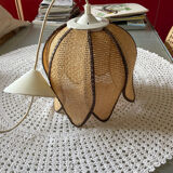 Natural fiber chandelier year 70s